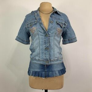 Y2K Angels Rhinestone Denim Jacket